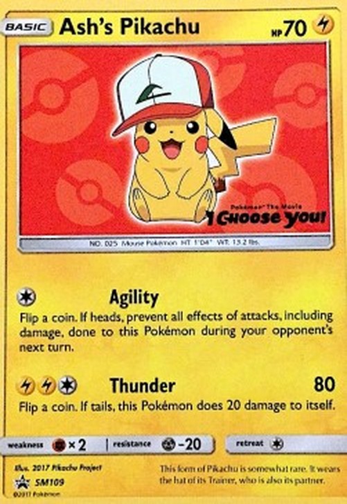Pokemon Ash's Pikachu (SM 109)