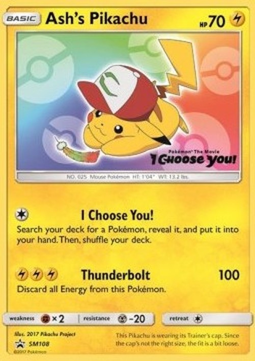 Pokemon Ash's Pikachu (SM 108)