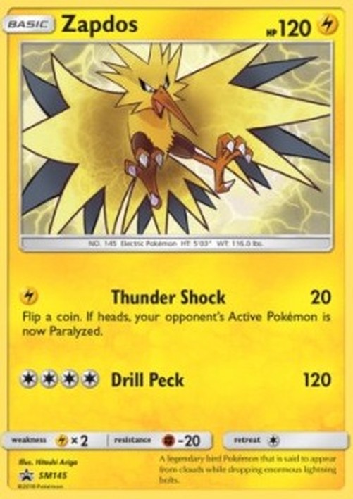 Pokemon Zapdos  (SM 145)