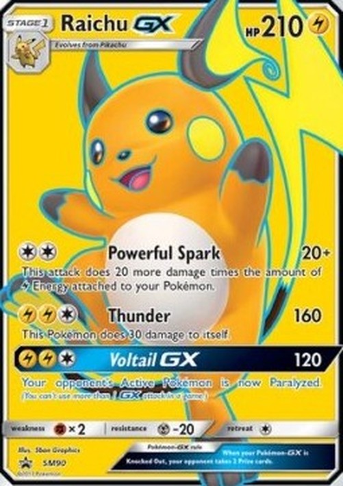 Pokemon Raichu GX (SM 90)