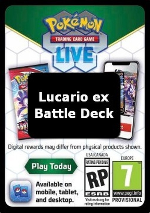 Pokemon Live Code Card (Lucario ex Battle Deck) (PKMSV)