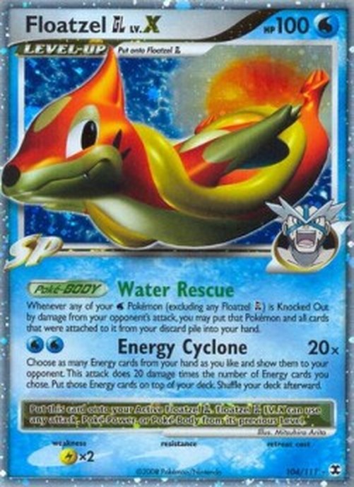 Pokemon Floatzel [GL] LV.X  (RR 104)