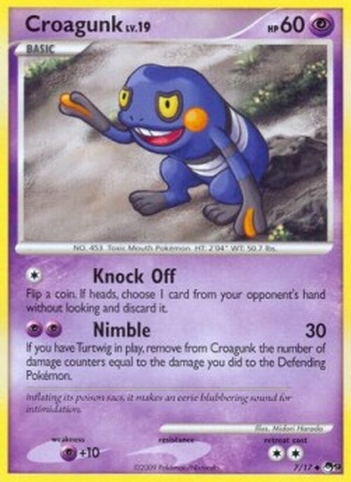 Pokemon Croagunk Lv.19  (POP9 7)