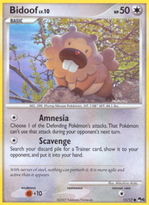 Pokemon Bidoof Lv.10  (POP6 11)