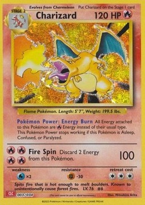 Pokemon Charizard  (CLC 003)