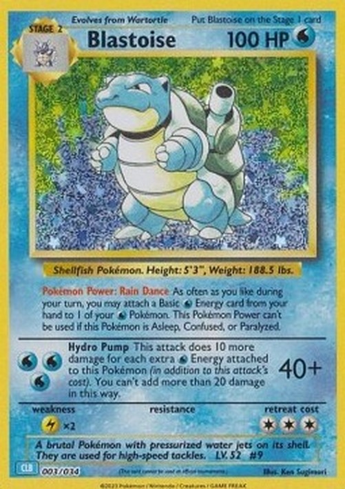 Pokemon Blastoise (CLB 003)