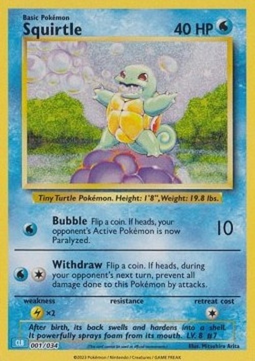 Pokemon Squirtle  (CLB 001)