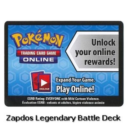 Pokemon Online Code Card (Legendary Battle Deck: Zapdos) (PKM)
