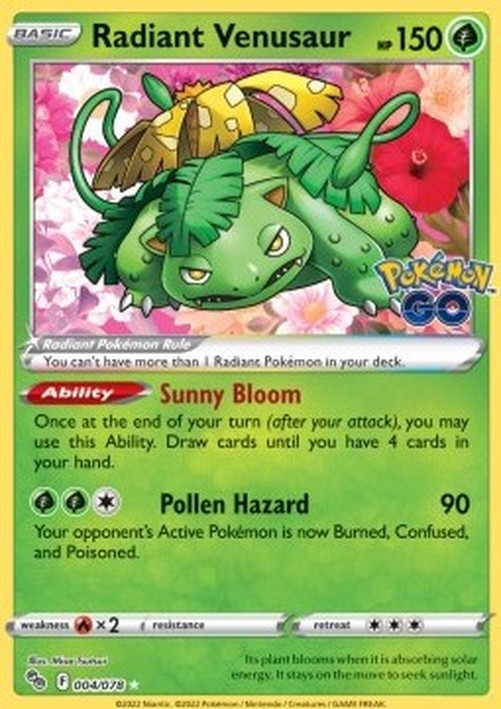 Pokemon Radiant Venusaur  (PGO 004)