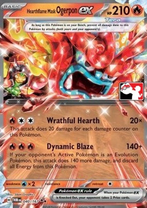Pokemon Hearthflame Mask Ogerpon ex  (PPS6 TWM 040)