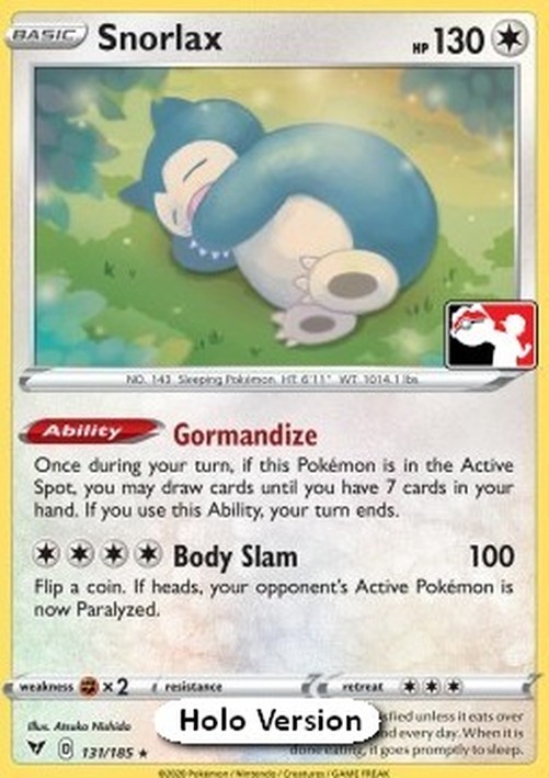 Pokemon Snorlax  (PPS1 VIV 131)