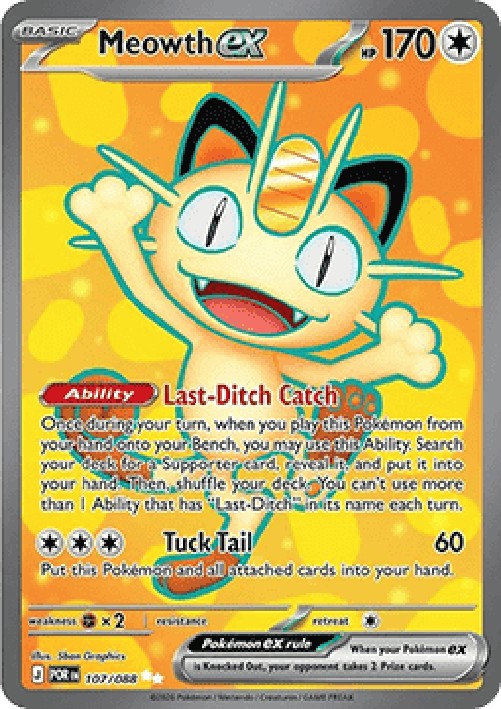 Pokemon Meowth ex (POR 107)