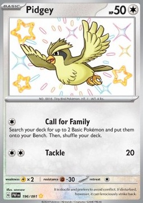Pokemon Pidgey  (PAF 196)