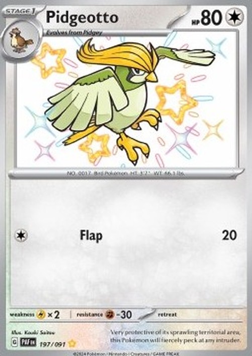 Pokemon Pidgeotto (PAF 197)