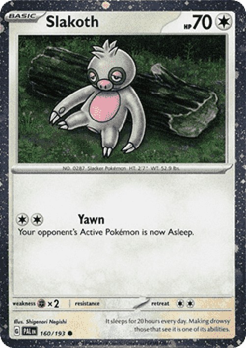 Pokemon Slakoth  (PAL 160)
