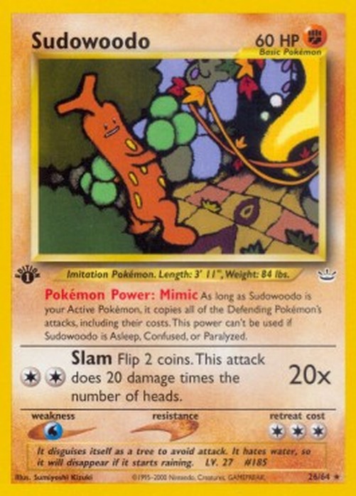 Pokemon Sudowoodo (NR 26)
