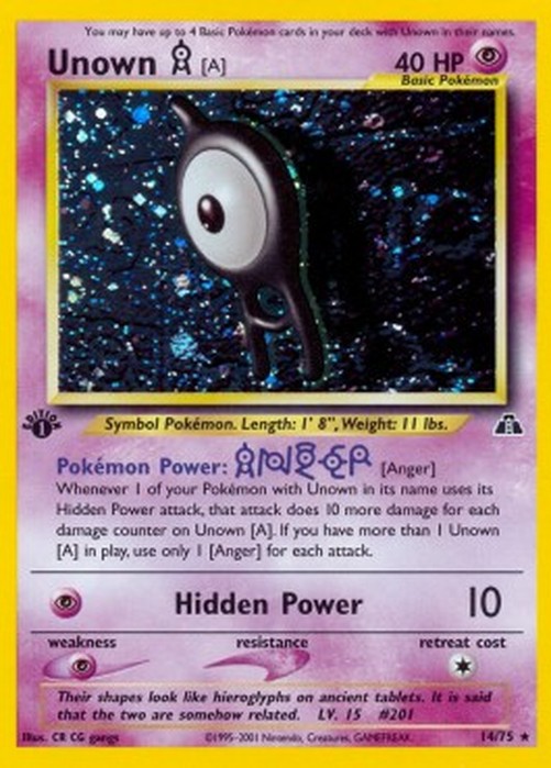 Pokemon Unown [A]  (NDI 14)