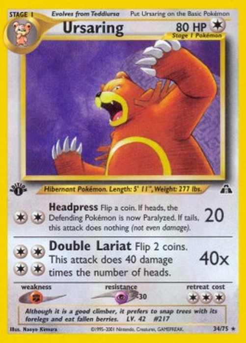 Pokemon Ursaring  (NDI 34)