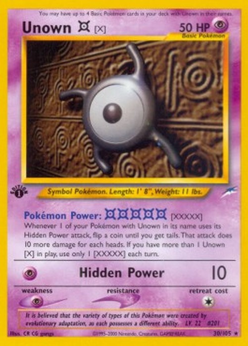 Pokemon Unown [X]  (NDE 30)