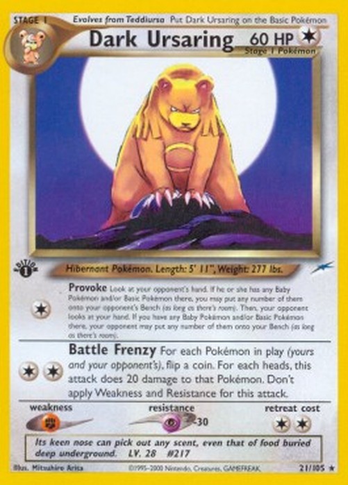Pokemon Dark Ursaring  (NDE 21)