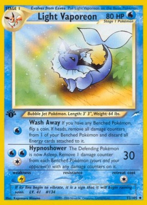 Pokemon Light Vaporeon  (NDE 52)