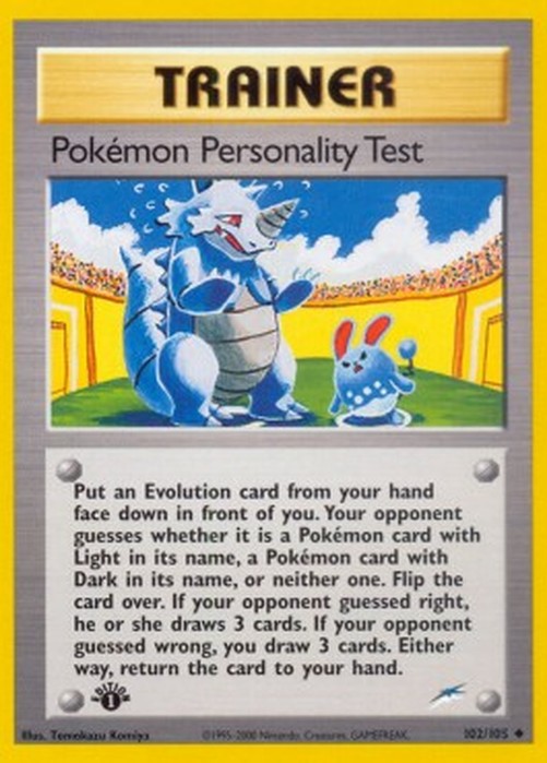 Pokemon Pokémon Personality Test (NDE 102)
