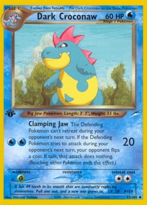 Pokemon Dark Croconaw (NDE 32)