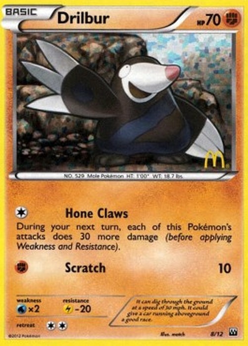 Pokemon Drilbur  (MCD12 8)