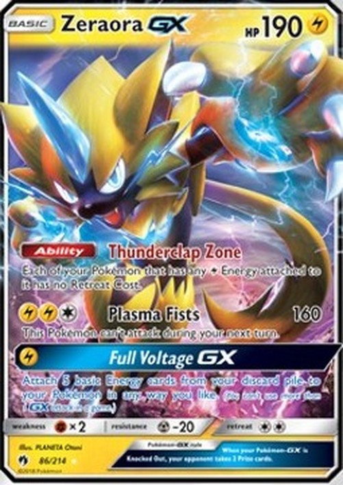 Pokemon Zeraora GX  (LOT 86)