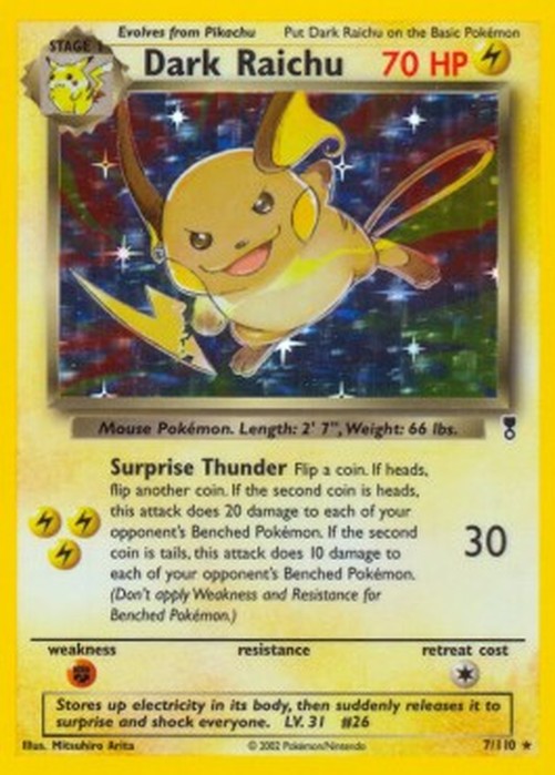 Pokemon Dark Raichu (LC 7)