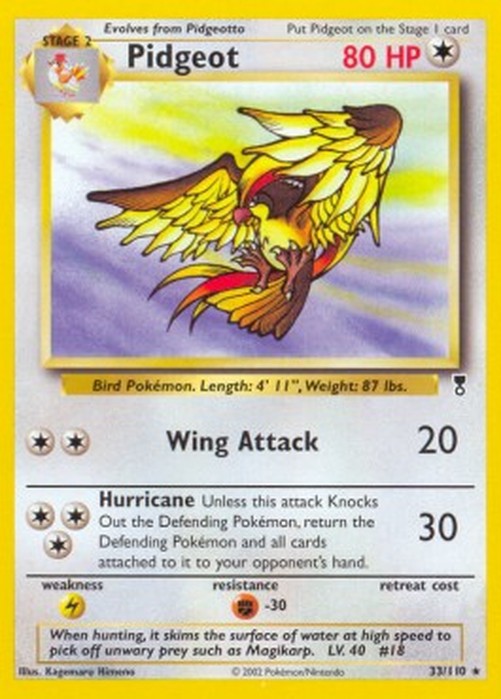 Pokemon Pidgeot  (LC 33)