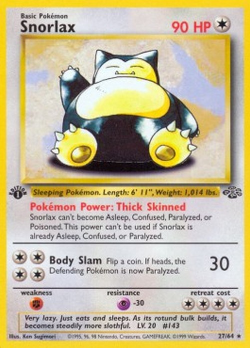 Pokemon Snorlax  (JU 27)