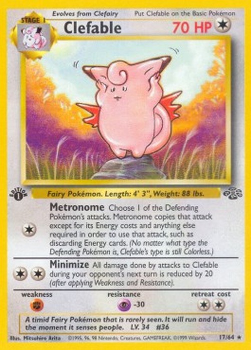 Pokemon Clefable  (JU 17)