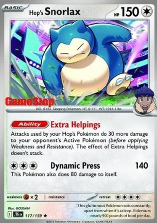 Pokemon Hop's Snorlax  (xJTG 117)