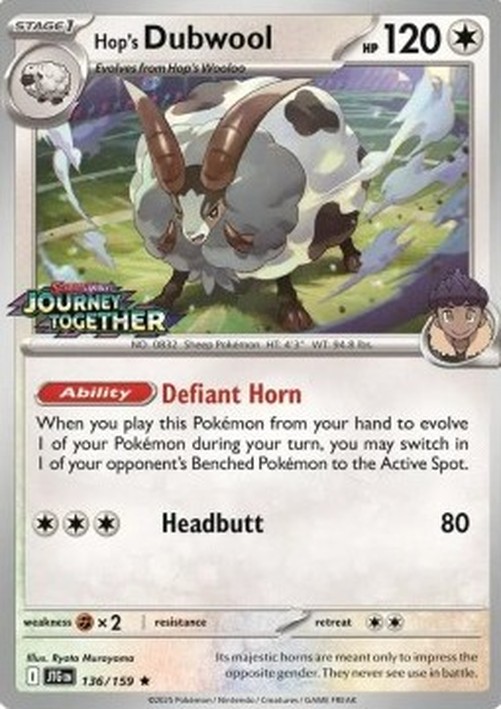Pokemon Hop's Dubwool  (xJTG 136)