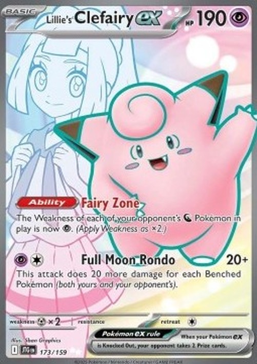 Pokemon Lillie's Clefairy ex (JTG 173)