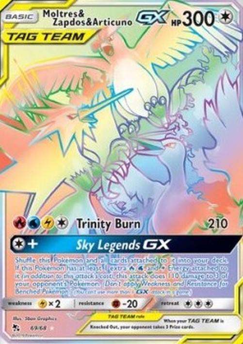 Pokemon Moltres & Zapdos & Articuno GX (HIF 69)