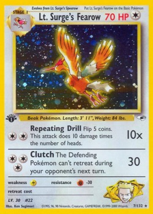 Pokemon Lt. Surge's Fearow (GH 7)