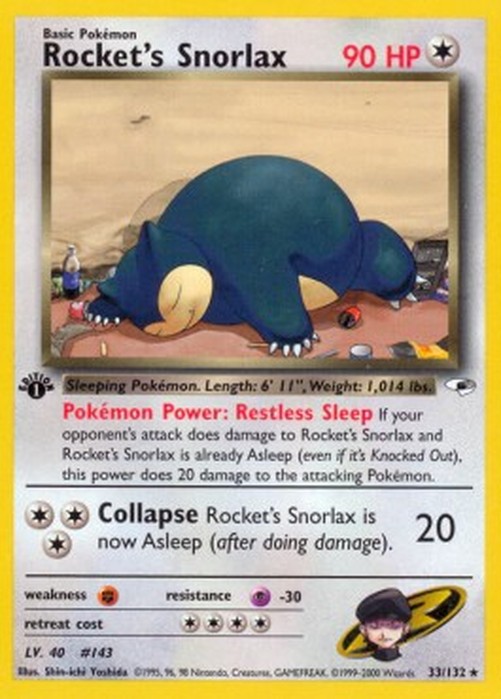 Pokemon Rocket's Snorlax (GH 33)
