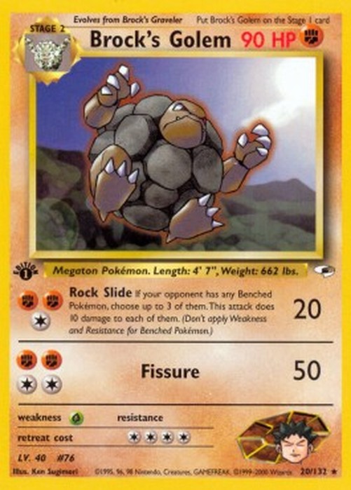Pokemon Brock's Golem  (GH 20)