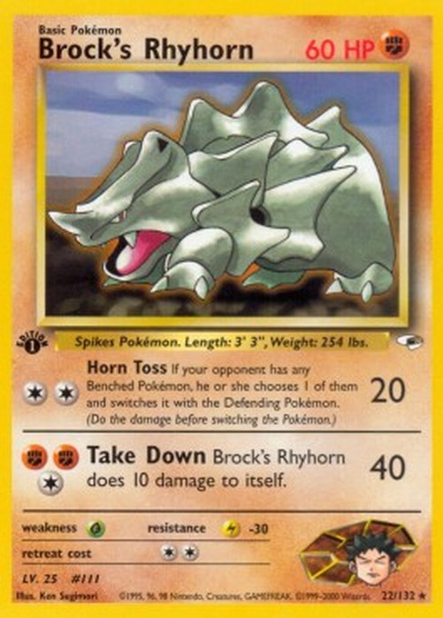 Pokemon Brock's Rhyhorn  (GH 22)