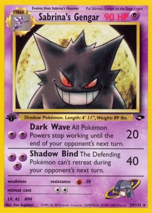 Pokemon Sabrina's Gengar  (GC 29)