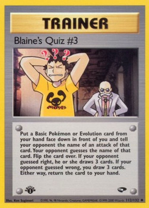 Pokemon Blaine's Quiz #3 (GC 112)