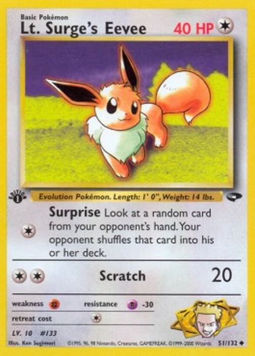 Pokemon Lt. Surge's Eevee  (GC 51)
