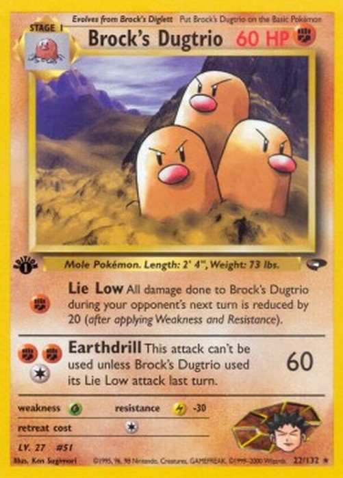 Pokemon Brock's Dugtrio  (GC 22)