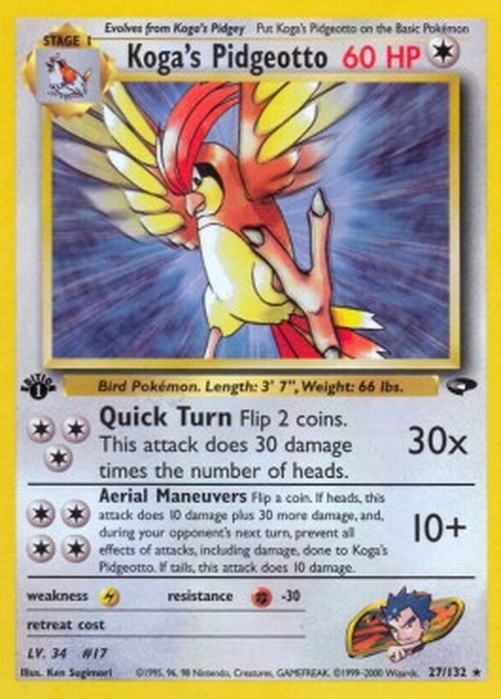 Pokemon Koga's Pidgeotto  (GC 27)