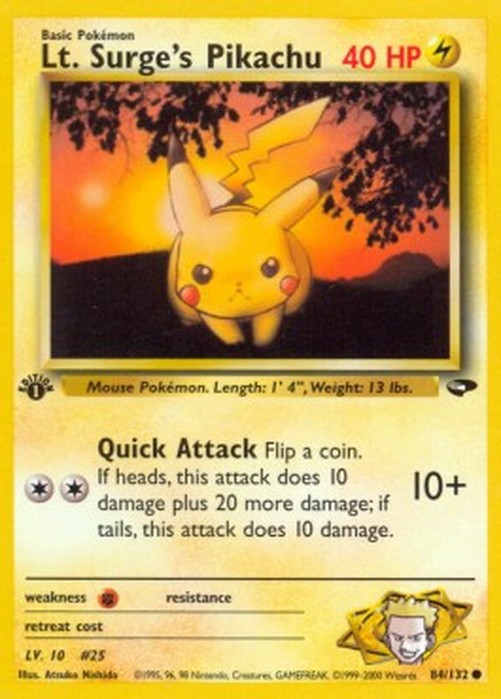 Pokemon Lt. Surge's Pikachu  (GC 84)
