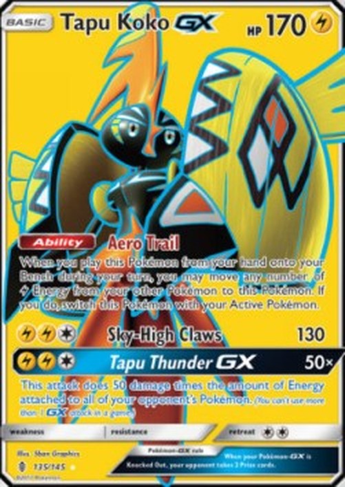 Pokemon Tapu Koko GX  (GRI 135)