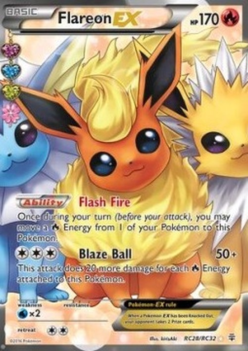 Pokemon Flareon EX (GEN RC28)