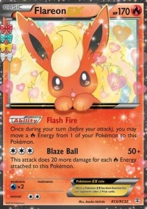 Pokemon Flareon EX  (GEN RC6)